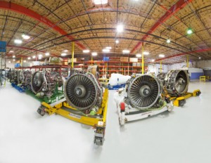 ILFC subsidiary AeroTurbine's expansive engine and parts inventory warehouse (Photo: Business Wire)