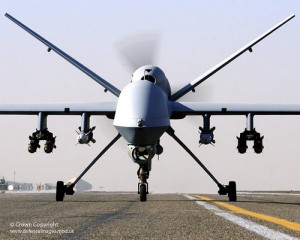 Reaper UAV Taxis at Kandahar Airfield