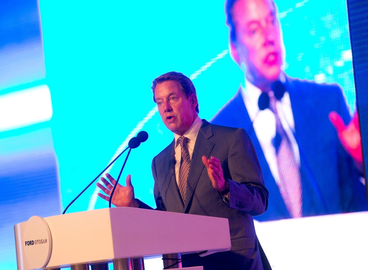 Bill Ford speaking at Yenikoy, Turkey Image credit: media.ford.com