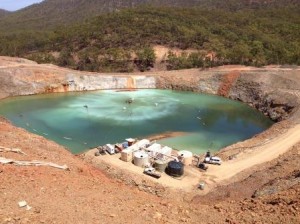 The new treatment in progress to remove a range of metal contaminants. Image credit: www.csiro.au