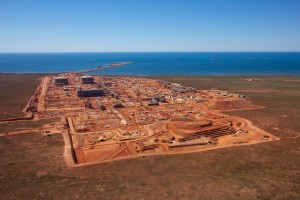 Aerial view of the Gorgon plant site on Barrow Island Image credit: flickr user: Chevron