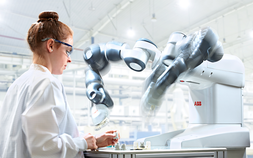 ABB's YuMI - The world’s first truly collaborative dual-arm industrial robot capable of working with humans while ensuring their safety Image credit: www.abb.com