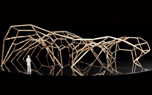 Prototype pavilion created using the SmartNodes. Image credit: www.rmit.edu.au