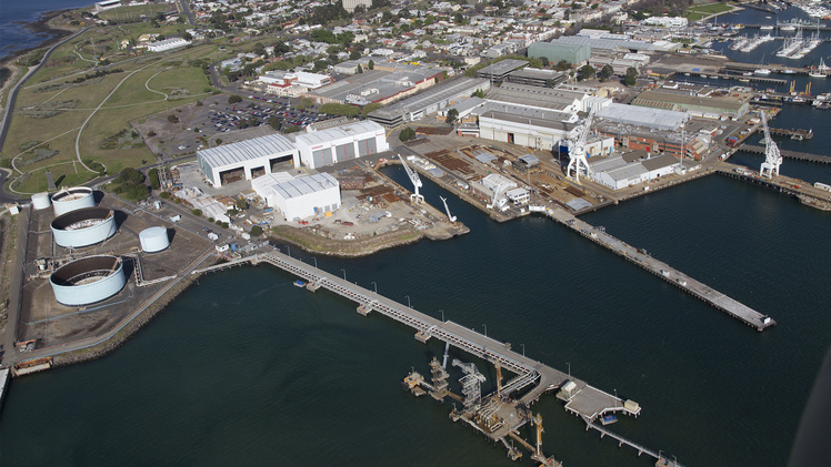 Aerial view of Williamstown shipyard Image credit:  www.baesystems.com