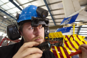 ReMoTe (Remote Mobile Tele-assistance) GMR is hands free, wearable, technology that connects remote experts with onsite operators to provide real-time assistance when problems arise. Image credit: www.csiro.au