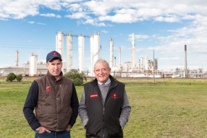 Jim & Robert Riordan at Geelong Refinery Image provided