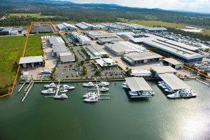 The world-class Riviera factory based at Coomera on the Gold Coast. The largest luxury motor yacht-building facility in the southern hemisphere. Image credit: Riviera website