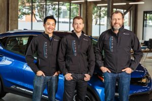 General Motors President Dan Ammann (right) with Cruise Automation co-founders Kyle Vogt (center) and Daniel Kan (left). Image credit: www.gm.com