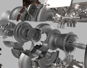 GE’s advanced turboprop engine will have a number of 3D-printed parts. The engine will burn up to 20 percent less fuel and achieve 10 percent more power than other engines in the same class. Image credit: GE Aviation
