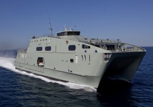 Image credit: www.austal.com RNOV Al Mubshir (S11), the first High Speed Support Vessel (HSSV) designed and constructed by Austal Australia for the Royal Navy of Oman