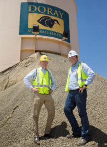 The Minister for Mines & Petroleum, the Hon Sean L’Estrange MLA and Doray’s Managing Director, Mr Allan Kelly