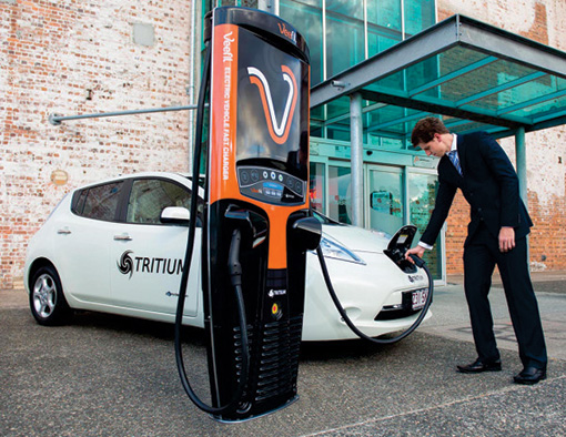 Man-charging-car