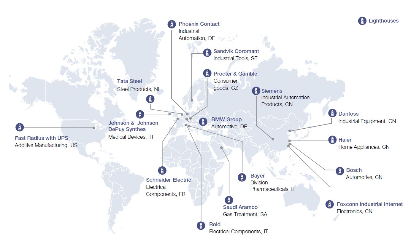 The World Economic Forum a further seven factories into its