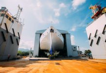 Austal Philippines launches second high-speed trimaran ferry for Fred. Olsen Express