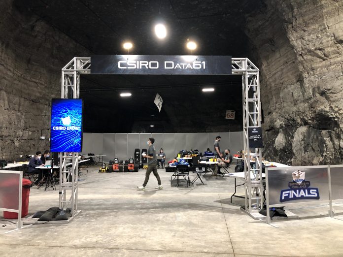 DARPA--team-CSIROs-Data61s-work-area-in-the-mega-cavern