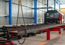 The new state-of-the-art plasma beamline cutting steel tube and beams