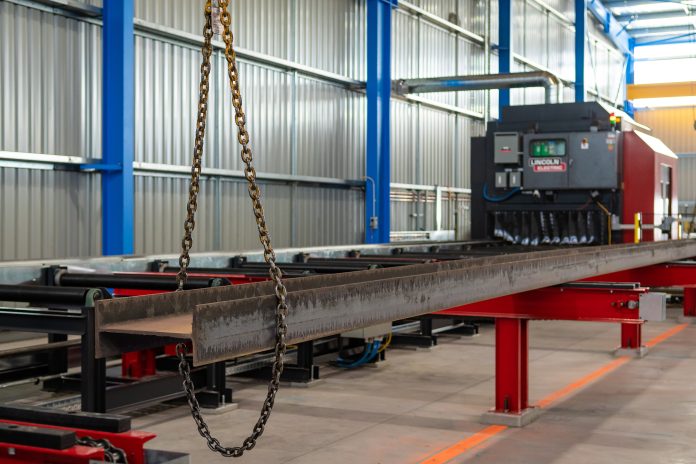 The new state-of-the-art plasma beamline cutting steel tube and beams