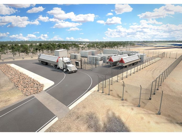 web-Render of Kogan Renewable Hydrogen Demonstration Plant truck loading zone view (1)