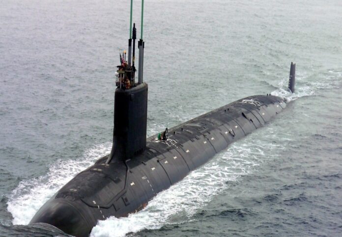 US Navy 040730 N 1234E 002 PCU Virginia returns to the GDEB shipyard