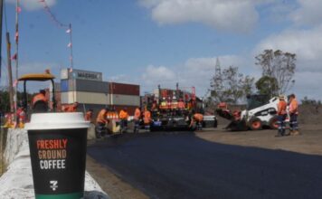 Recycled coffee cups used in Penrith road construction