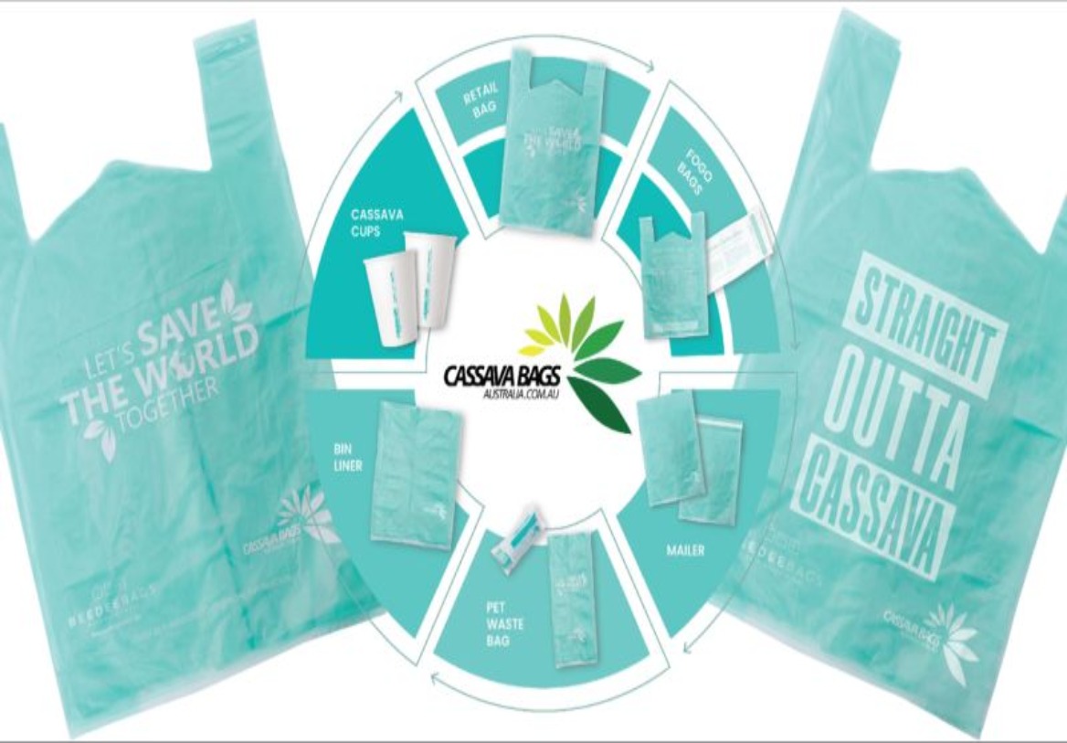 eco friendly cassava grocery plastic shopping bag biodegradable medium  green | eBay