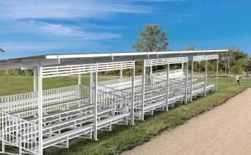 Australian manufacturer unveils upgraded grandstands with shelter and accessibility features