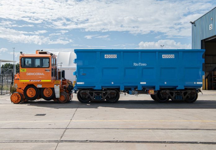 Rio Tinto's first locally manufactured iron ore wagon (1)