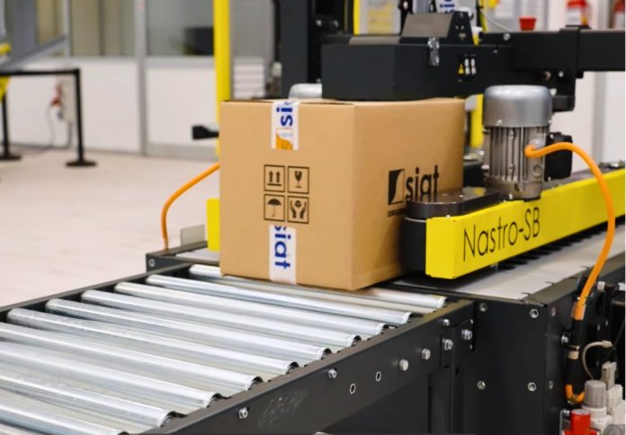 NASTRO-SB-M - Semi-Auto Case Sealer for Small to Medium Fixed Box Sizes with Manual Adjustment